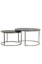 Light&living Salontafel S/2 Ø61x37+Ø76x41 cm TALCA donker bruin