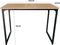 Bureau Stoer - laptoptafel - computertafel - industrieel - zwart metaal lichtbruin hout