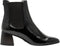 TAMARIS Essentials - Enkellaarzen - Blokhak 5,5 cm - BLACK PATENT