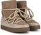 PS Poelman MIA - Dames Snowboots - Suède met schapenwol - Taupe