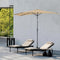 Angel Living Balkonparasol - Halfrond - 265 x 132 cm - UV-bestendig - Beige