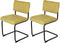 Feel Furniture - Luxe stoel - Ribbon - Okergeel - 2 stuks
