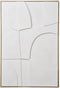 House Nordic Madeline Relief - Schilderij Canvas 60x90cm - Wit