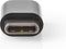 Nedis USB-C Adapter - USB 2.0 - USB-C Male - USB Micro-B Female - 480 Mbps - Rond - Vernikkeld - Zwart - Envelop