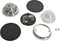 Dragon-Tools Zijlamp Markeringslamp Set - Wit - Ø 70 mm - Chroom - 2 stuks