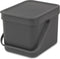 Brabantia Sort & Go Prullenbak - 6 liter - GFT-afval - Dark Grey
