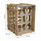 Flessenrek Alexandra House Living Natuurlijk Sparrenhout 32 x 43 x 33 cm 9 flesjes Doos