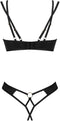 Obsessive - Nesari Tweedelige Kruisloze Set - Zwart | Sexy Lingerie | Lingerie Set | Erotische Lingerie | Lingerie