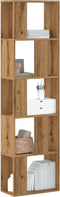vidaXL - Boekenkast - 5-laags - 45x23,5x162,5 - cm - hout - artisanaal - eikenkleur