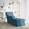 vidaXL - Chaise - longue - met - bolster - en - rechterarmleuning - fluweel - blauw