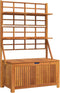 vidaXL - Opbergbox - met - latwerk - 99x50x160 - cm - massief - acaciahout