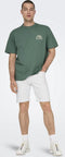 ONLY & SONS ONSPLY WHITE 9297 AZG DNM SHORTS NOOS Heren Jeans - Maat M
