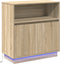 vidaXL - Sideboard - met - LED - in - Sonoma - Eik - 71x34,5x75 - cm - Kunststof