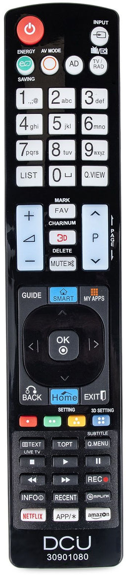 DCU Advance Tecnologic 30901080 - Afstandsbediening - Drukknoppen - Verlichte toetsen - Zwart