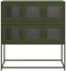 vidaXL - Dressoir - 100,5x39x107 - cm - koudgewalst - staal - olijfgroen
