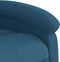 Fauteuil verstelbaar fluweel blauw