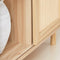SoBuy FSB87-N - Dressoir - Houten Buffetkast 2 Schuifdeuren Wieltjes - Naturel