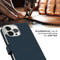 Selencia iPhone 14 Pro Max - Echt Lederen Bookcase - Ruimte voor 3 pasjes - Blauw