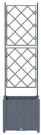 vidaXL - Tuinbak - met - Trellis - Lichtgrijs - 40x40x143 - cm