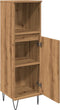 vidaXL - Badkamerkast - 30x30x100 - cm - bewerkt - hout - artisanaal - eikenkleurig