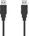 Nedis USB-Kabel - USB 2.0 - USB-A Male - USB-A Male - 3 m - Zwart