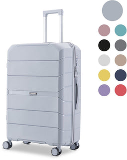 SC Urban Adventurer - 20-inch Handbagage Koffer - 44L - Lichtgrijs - Spinner wielen met Cijferslot (35 x 23 x 55 cm)