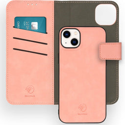 iMoshion Hoesje Geschikt voor iPhone 14 Plus Hoesje Met Pasjeshouder - iMoshion Uitneembare 2-in-1 Luxe Bookcase - Roze
