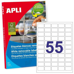 Klevende etiketten Apli 3051 Rood 100 Lakens