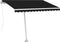 vidaXL - Luifel - handmatig - uittrekbaar - met - LED - 350x250 - cm - antracietkleur