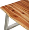 vidaXL - Salontafel - 100x60x40 - cm - massief - acaciahout - en - roestvrij - staal