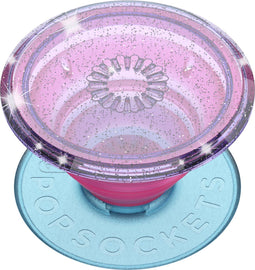 PopSockets PopGrip - Verwisselbare Telefoonbutton en Standaard - Lavendel Glitter (Doorzichtig)