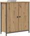 vidaXL - Zijtafel - Artisan - Eiken - 70x30x80 - cm - Gebonden - Hout - en - Staal