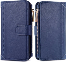 iMoshion Hoesje Geschikt voor Samsung Galaxy A52 (4G) / A52s / A52 (5G) Hoesje Met Pasjeshouder - iMoshion Luxe Portemonnee - Donkerblauw