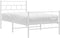 vidaXL - Bedframe - met - hoofd- - en - voeteneinde - metaal - wit - 100x190 - cm
