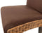 SVJ Eetkamerstoel Vierkant - 64 x 45 x 91 cm - Rotan - Bruin
