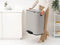 Brabantia Bo Prullenbak - 2 x 30 liter - Afvalscheiding - Soft Grey (2 stuks)