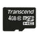 Transcend microSDHC - 4GB - Class 10 - Lezen 90MB/s Schrijven 10MB/s