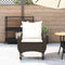 vidaXL - Tuinschommelstoel - met - kussens - poly - rattan - bruin