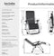 tectake® Opvouwbare Ligstoel Cloud - Ligbed - Traploos Verstelbaar - Grijs