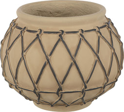 J-Line bloempot Berbere - cement - beige - small - Ø 26 cm