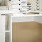 SoBuy FWT35-W - Bureau - Werktafel met Lade en Legplanken - Wit