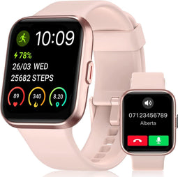 Maoo Maximize Smartwatch - Smartwatch Dames - Volledige belfunctie - Hartslagmeter - Roze