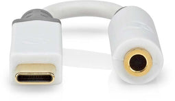 Nedis CCBW65950WT01 - Audio-adapterkabel 3,5mm naar USB-C - 10cm - Wit
