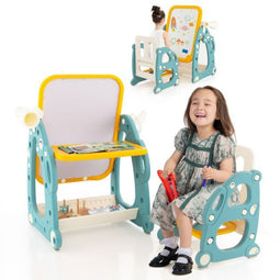 Coast Activiteitenset UY10063NY – Schildersezel met Verstelbaar Whiteboard, Stoel, Ringwerpspel & Op
