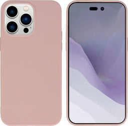 iMoshion Hoesje Geschikt voor iPhone 14 Pro Max Hoesje Siliconen - iMoshion Color Backcover - lichtroze