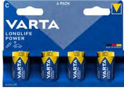 Varta 04914 - Alkaline Batterijen C/LR14 - Longlife Power 1.5V - Blauw (4-pack)