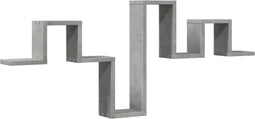 vidaXL - Wandschap - 104,5x10x43 - cm - bewerkt - hout - betongrijs