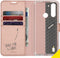 Accezz Moto G8 Power Lite - Flip cover - Krasbestendig Schokbestendig - Rosé Goud