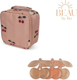 Konges Sløjd Clover thermo lunchtas + Koelelementen 3 stuks Cherry