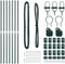 vidaXL - Heipalen - 7 - stuks - Groen - Ø32 - mm - 150 - cm - Gegalvaniseerd - Staal